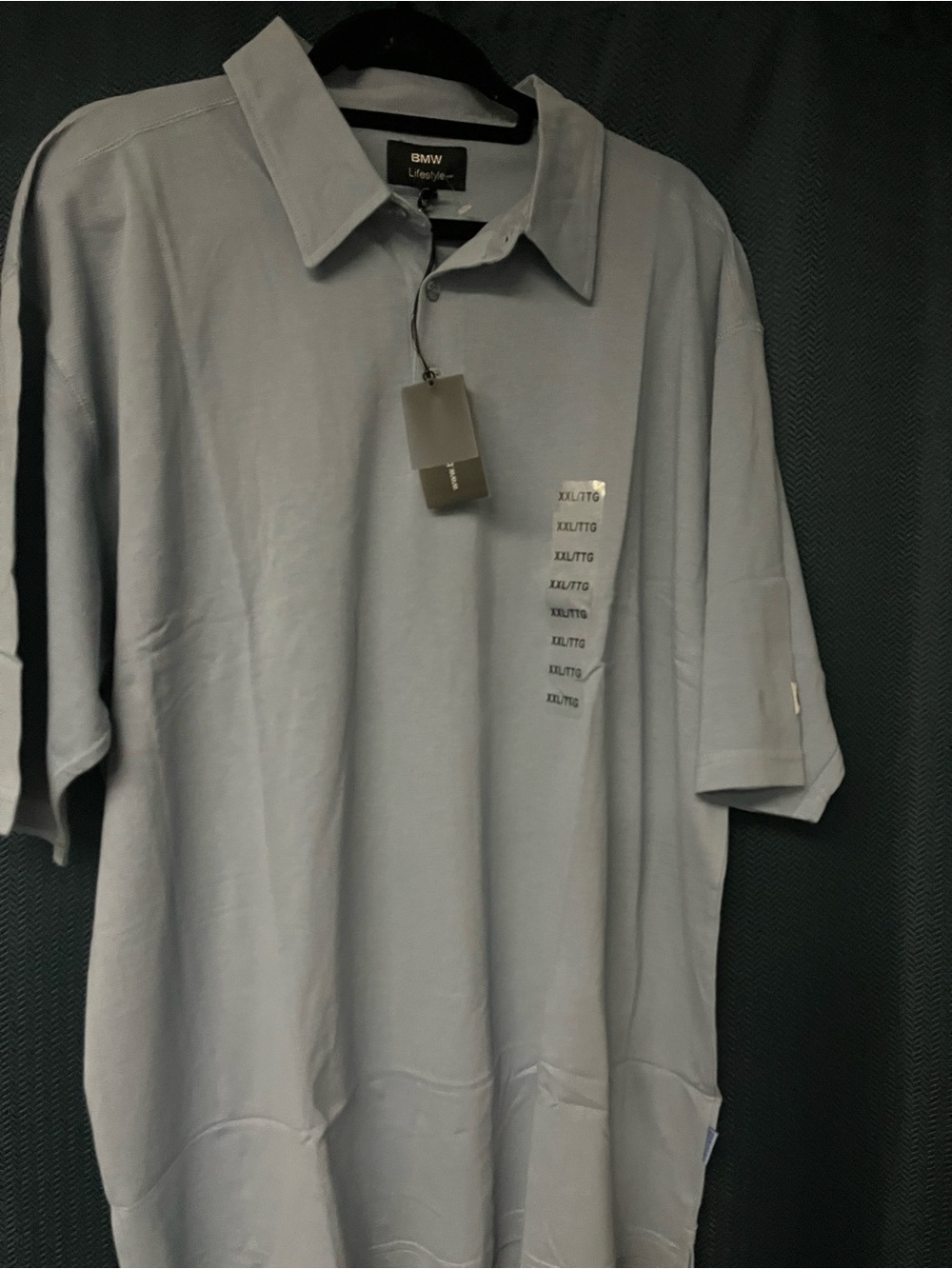 BMW light blue Polo/Golf Shirt XXL